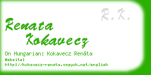 renata kokavecz business card